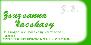 zsuzsanna macskasy business card